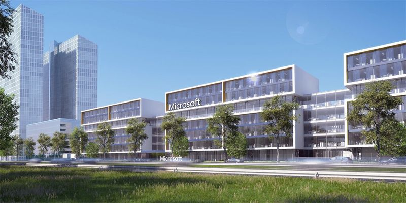 Microsoft plant in München-Schwabing auf 26.000 Quadratmetern und sieben Ebenen die neue Unternehmenszentrale für Deutschland.