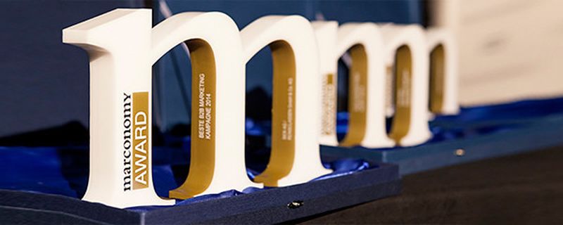 Am 14. Oktober wurden die marconomy Awards in Würzburg verliehen. Dreimal wurde das weiße „m“ vergeben: In den Kategorien „marconomy B2B Agency Award“, „marconomy B2B Marketing Kopf“ und „marconomy B2B Marketing Award“.