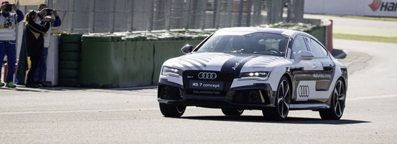 Der Audi RS 7 concept am Limit: fahrerlos rund um den Hockenheimring