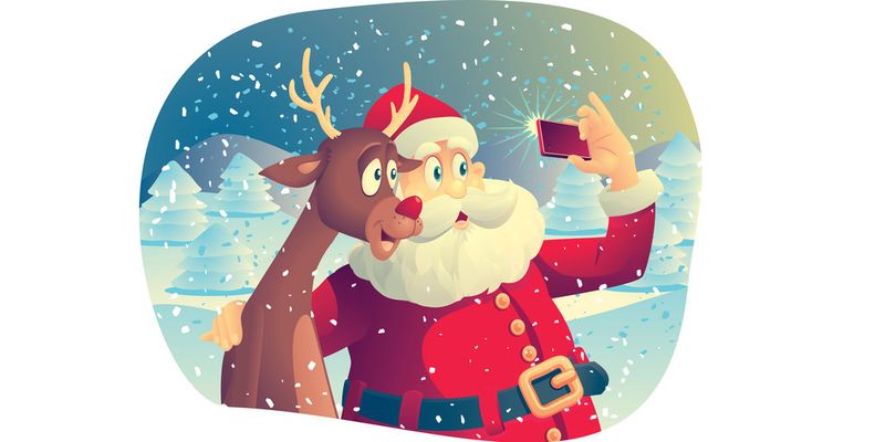 Auch der Weihnachtsman und Rudolph kommen an der Technik-Welt nicht vorbei.