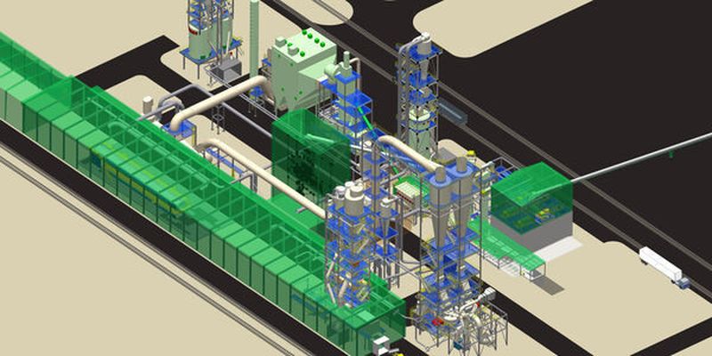 3D-Planung einer Pressenanlage von Siempelkamp – das Unternehmen ist damit derzeit in Europa, Amerika und Asien sehr erfolgreich.