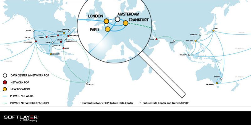 Mit dem Standort Frankfurt/Main kann IBM auf nunmehr vier europäische SoftLayer-Rechenzentren verweisen.