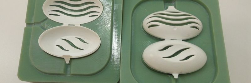 3D printed injection mould for Domestos rim block.