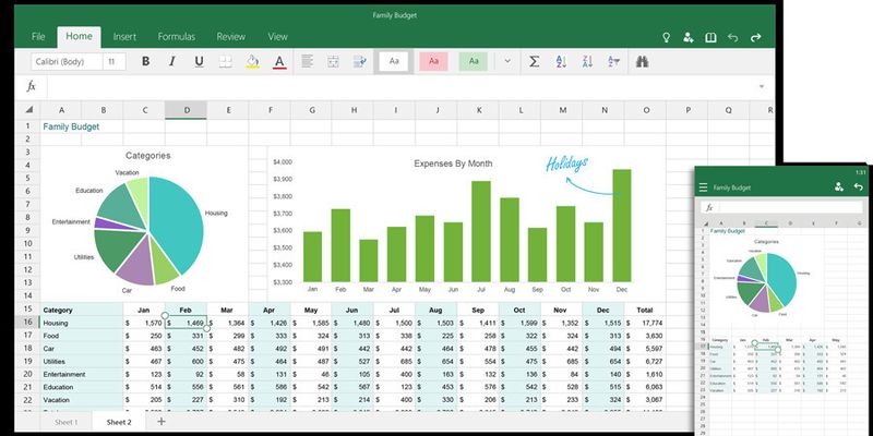 Neue Touch-Funktionen bei Excel sollen das Bearbeiten von Tabellen auf mobilen Geräten erleichtern.