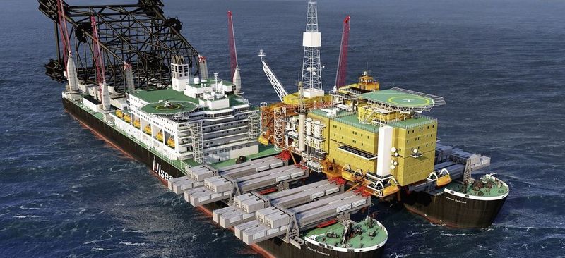 Das Schiff Pieter Schelte des Offshore-Dienstleisters Allseas ist das größte Arbeitsschiff der Welt.