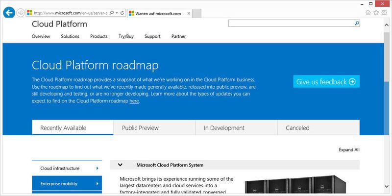 Microsoft versteht das Portal als Planungshilfe für Kunden.