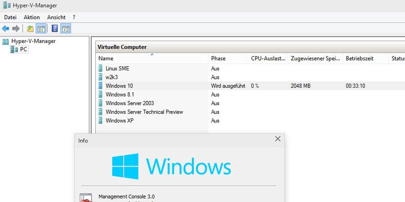 Die Neuerungen in Hyper-V auf Basis von Windows 10 und Windows 10 Server erleichtern die Arbeit für Administratoren enorm.