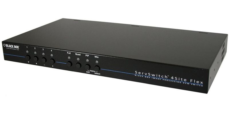 Der Servswitch 4Site flex ermöglicht Black Box zufolge die gleichzeitige Überwachung von vier analogen oder digitalen Computer- und Videoquellen.