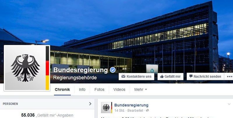 Laut Kuppinger sorgt die Bundesregierung mit ihrem Facebook-Profil dafür, dass Facebook indirekt auch Informationen über die politischen Interessen und Präferenzen der Nutzer erhält