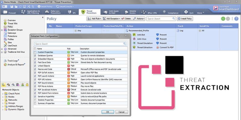 Office- und PDF-Dokumente sind das größte Malware-Risiko für Unternehmen. Alle riskanten Bestandteile aus diesen Dateitypen vorsorglich zu entfernen ist der neue Sicherheitsansatz von Check Point Threat Extraction.