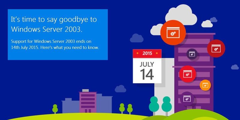 Mit dem Ende des Produktlebenszyklus beendet Microsoft den Support für Windows Server 2003 am 14. Juli 2015.