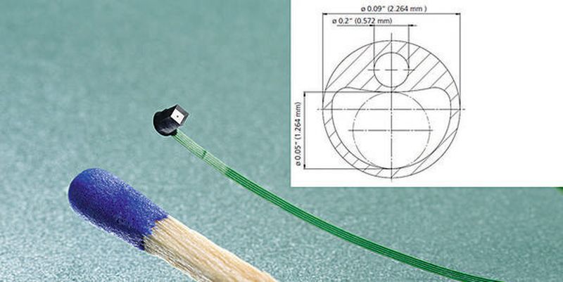 Die Kathetersonde – mit der Kamera Nan-Eye der Firma Awaiba – zeigt Raumedics Erfahrung in der Kombination polymerer Werkstoffe und elektronischer Komponenten zu diagnostischen Medizinprodukten.