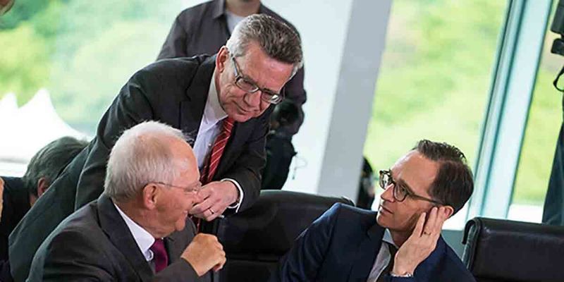 Schäuble, de Maizière und Maas (v.l.n.r.) bei der Kabinettsitzung