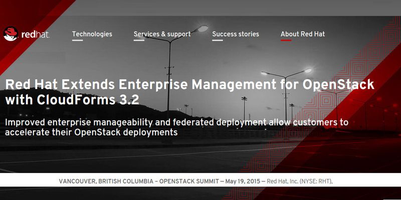 OpenStack Summit: Red Hat CloudForms 3.2 automatisiert OpenStack-Deployment