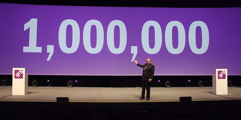 1.000.000 Anwender: Alastair Sorbie, President und CEO des im schwedischen Linköping ansässigen ERP-Anbieters IFS, verkündete auf der diesjährigen IFS World Conference die Erfolgszahl.