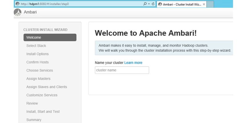 Mit Ambari können Administratoren auf Basis einer webbasierten Oberfläche einen Hadoop-Cluster einrichten.