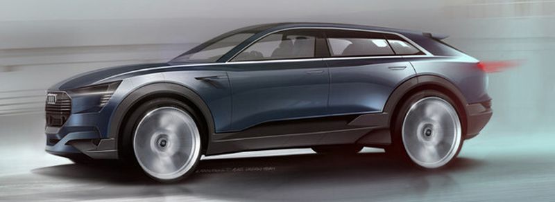Der Audi e-tron quattro concept: Der sportliche SUV ist von Grund auf als Elektroauto konzipiert und soll 2018 in Großserie gehen.