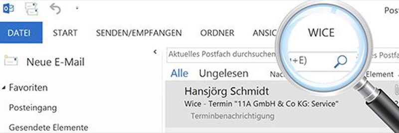 Die Erweiterung in Wice CRM bringt wichtige Adressdaten und Termine im CRM und in Outlook immer auf den aktuellsten Stand.