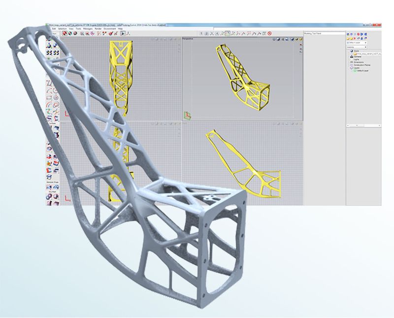 Für die Neuentwicklung und die Optimierung einer Antennenhalterung verwendete RUAG Space Altairs Optimierungssoftware OptiStruct, mit der eine belastungsgerechte Materialverteilung sichergestellt werden konnte. Das Bauteil wurde anschließend im 3D-Druckverfahren hergestellt.