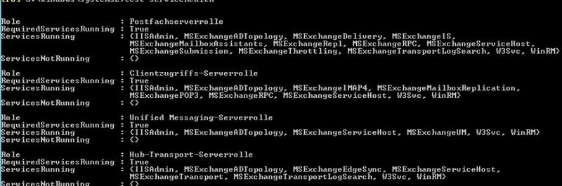 Installation in der Exchange Management Shell überprüfen