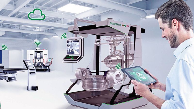 With Machine Tool 4.0, Schaeffler is moving along a start-to-finish path towards digitalised production. The data collected is evaluated both locally and in Schaeffler’s own cloud before sending the results back to the points on site.