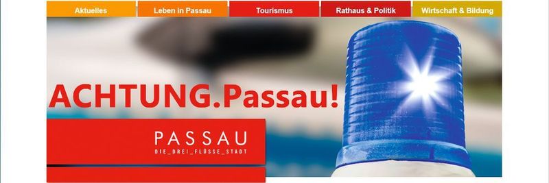 Frontend der Webseite „Achtung.Passau.de“