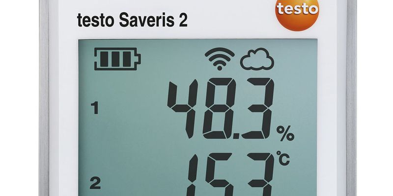 Das Datenlogger-System testo Saveris 2 überwacht beispielsweise Temperaturen bei Prozessabläufen oder in Lager-, Kühl- und Arbeitsräumen.