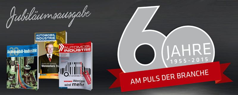 »Automobil Industrie« feiert Geburtstag! Seit nunmehr 60 Jahren begleitet das Fachmagazin die rasante Vorwärtsentwicklung der deutschen Schlüsselindustrie.
