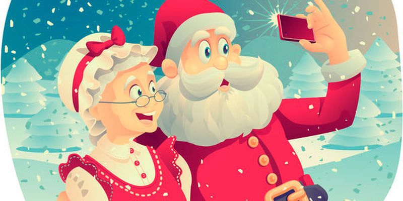 Mit einer Selfie-Stange würden die Fotos vom Weihnachtsmann sicher noch besser gelingen.