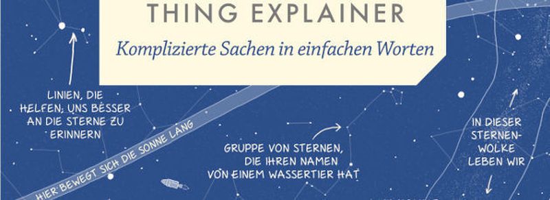 Schwere Sachen, einfach erklärt: Im "Thing Explainer" beschreibt Autor Randall Munroe alltägliche wie auch hochtechnische "Dinge" anschaulich - und nur unter Verwendung der 1000 am häufigsten gebrauchten Wörter.