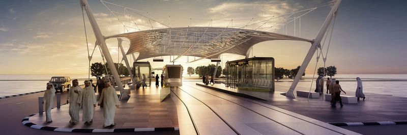 Batterie, Kühlung und Kondensatoren sind auf dem Dach der Hybrid-Straßenbahn verbaut.