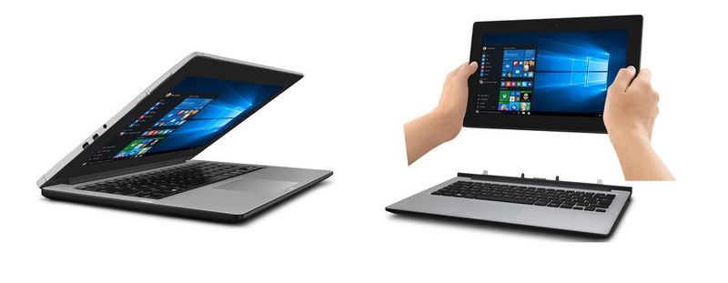 Das 2-in-1-Notebook Medion Akoya E2212T kann als Notebook und Tablet benutzt werden.