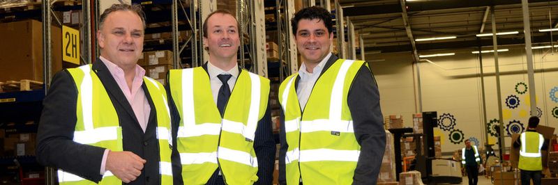 Zentraleuropa-Chef Willem de Haan (l.), Logistik-Manager Sven van den Eynde (M.)und Comstor-Practice-Leiter Martin Venmann stellten das neue Weston-Lager vor.