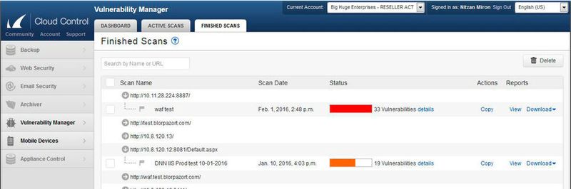 Der Barracuda Vulnerability Manager stellt umfassende Informationen zu gefundenen Schwachstellen bereit.