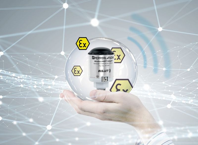 The WirelessHart adapter “Bullet” features a flameproof Ex d enclosure and is suitable for use in explosion-hazardous areas up to Zone 1.