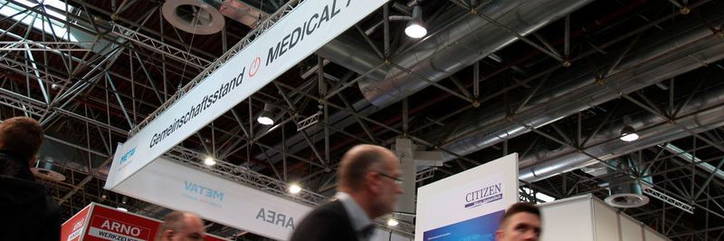 Die Medical Area auf der Metav 2016 präsentierte Technologien der Metallbeartbeitung zur Herstellung medizintechnischer Produkte.
