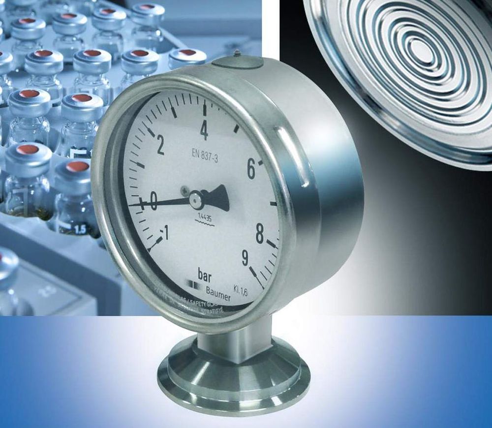 Diaphragm Pressure Gauge with Hygienic Process Connection