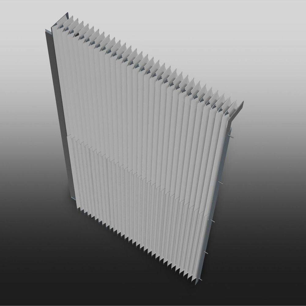 Faltenbalgfreie Teleskopabdeckung mit minimalen Abmessungen