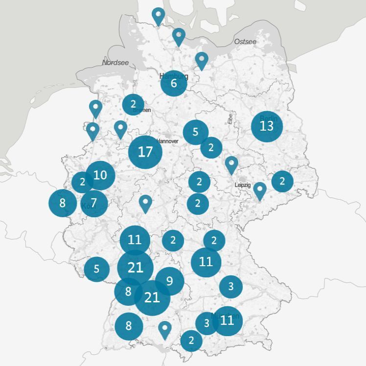 Die Industrie 4.0-Landkarte Deutschlands