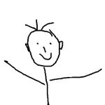 Strichmännchen Schwarz