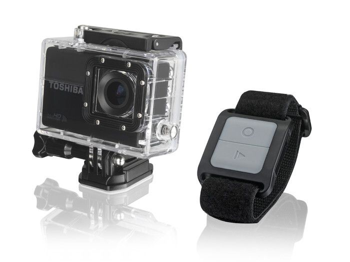 Die Camileo X-Sports Sportscam ist für Outdoor-Aufnahmen gedacht. (Toshiba)
