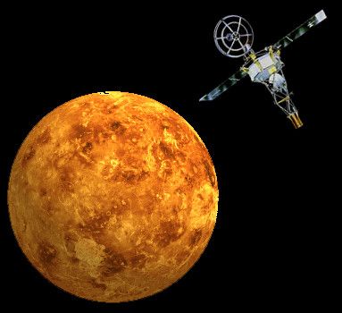 So stellte sich ein Künstler in den 60er Jahren den Venus-Vorbeiflug von Mariner 2 vor ( NASA)