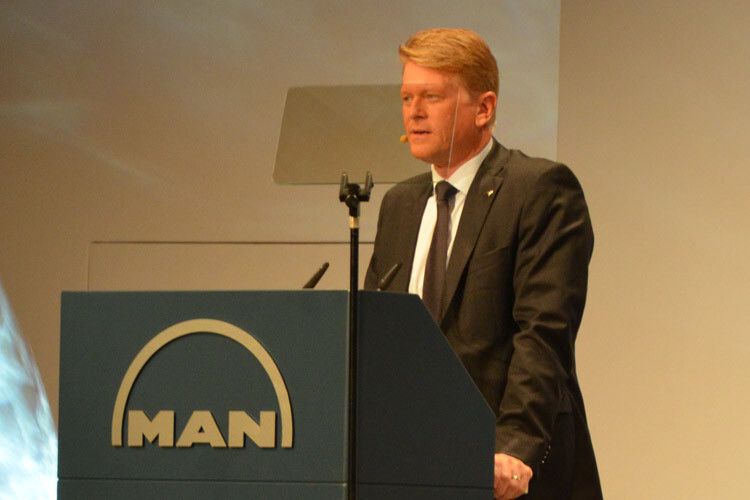 „Das größte Anliegen von MAN ist die Reduktion der Gesamtkosten für den Kunden“, erklärte Vorstand Anders Nielsen bei der Präsentation der Messeneuheiten. (Foto: Redaktion)