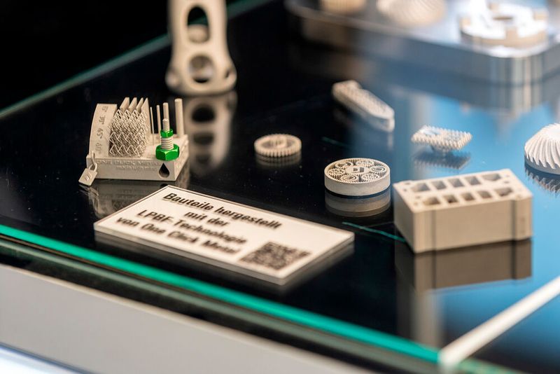 Mit dem LPBF-Verfahren (Laser Powder Bed Fusion, auch SLM) hergestellte und filigran gestaltete Bauteile. (Bild: S. Human/VCG)