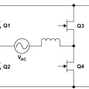 Bild 2: Totem-Pole-PFC-Schaltung mit GaN-FETs und MOSFETs zur Netzgleichrichtung. (Bild:  Texas Instruments)
