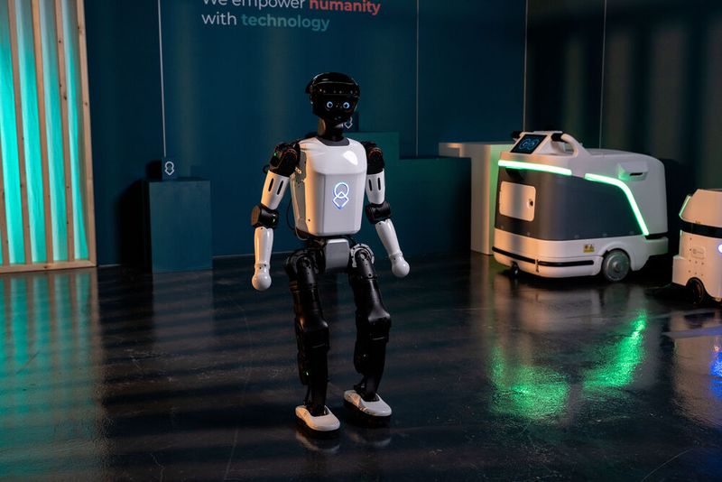 The United Robotics Group (URG) unveiled its humanoid robot uMe for the first time at CES 2026. At the fair, it demonstrated initial core functions such as speech-based interaction, pre-programmed movement sequences, and sensor-based perception. (Image:United Robotics Group)