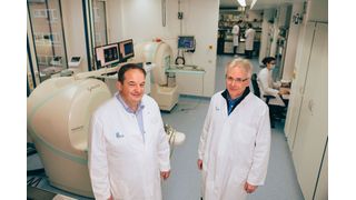 Sprecher des Sonderforschungsbereichs „inSight“ ist der Nuklearmediziner Prof. Michael Schäfers (l.), stellvertretender Sprecher ist der Biochemiker Prof. Friedemann Kiefer.  (Michael Kuhlmann )