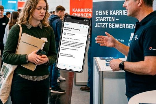 Wer heute als junger Mensch einen Job sicht, wird häufiger als früher enttäuscht. Experten haben analysiert, woran das liegt. Außer generellen Problemen die derzeit global wirken, ist auch die künstliche Intelligenz dafür verantwortlich, eine Absage zu kassieren ...(Bild:  KI-generiert)