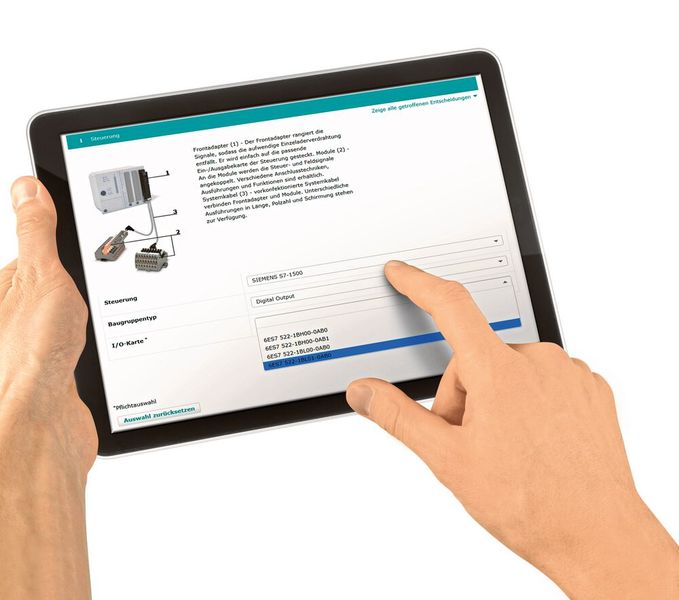 Der Online-Konfigurator findet schnell die richtige Lösung für die jeweilige Applikation. (Bild: Phoenix Contact)