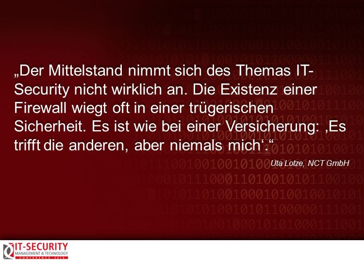 Uta Lotze, NCT, zur IT-Security Conference 2016. #itseccon (Collage: AMATHIEU - Fotolia.com)